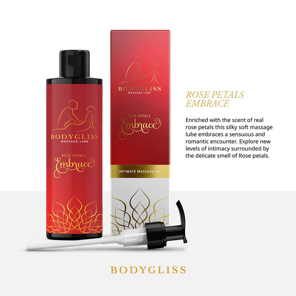 Bodygliss - Nuddolía og sleipiefni (Embrace Rose Pedals) 150ml