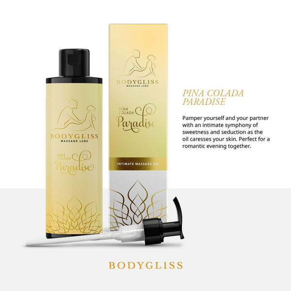Bodygliss - Nuddolía og sleipiefni (Piña Colada) 150ml - Hermosa
